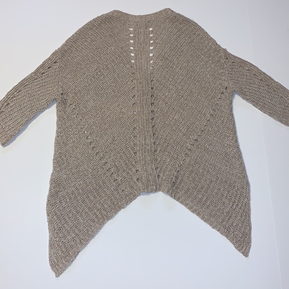 Anthropologie Moth Tan Knit High Low Cardigan - Women’s Size Small - Picture 3 of 8